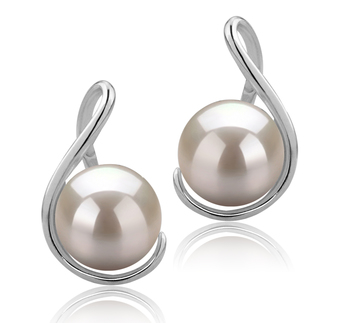 6-7mm Água doce Conjunto de brincos em Fiverr Branco