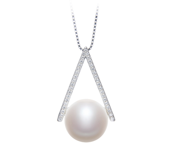 12-13mm Água doce Pingente em Triângulo Branco