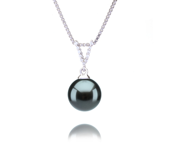 9-10mm taitiano Pingente em Vondra Preto