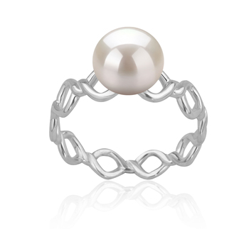 7-8mm Água doce Anel em Vibração Branco