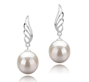 9-10mm Água doce Conjunto de brincos em Asa Branco