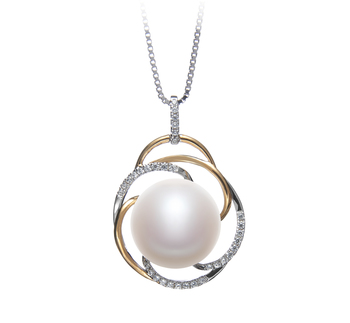 12-13mm Água doce Pingente em Zina Branco