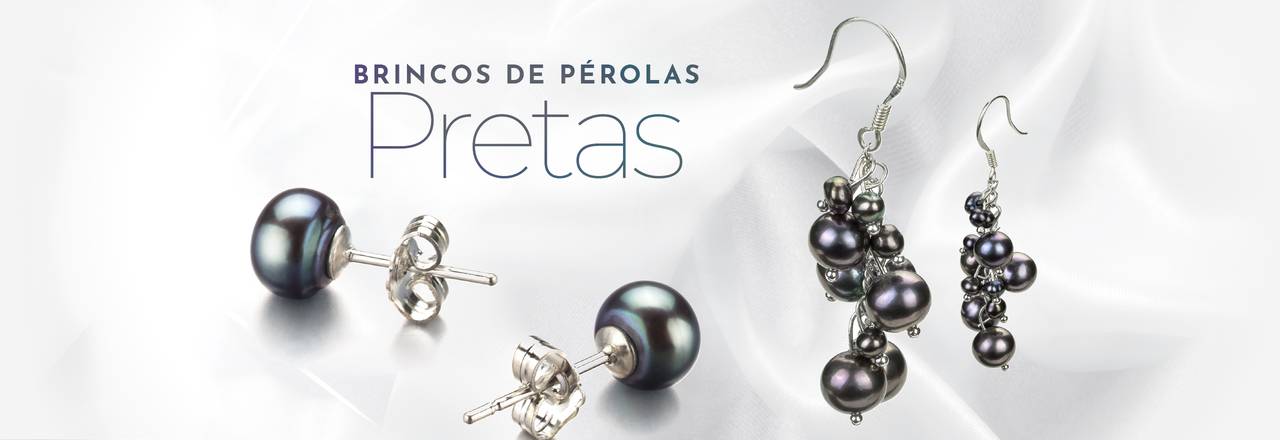 PearlsOnly Brincos Pérola Negra