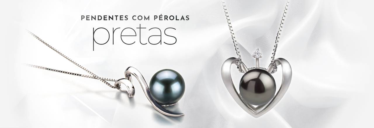 PearlsOnly Pingentes de Pérola Negra