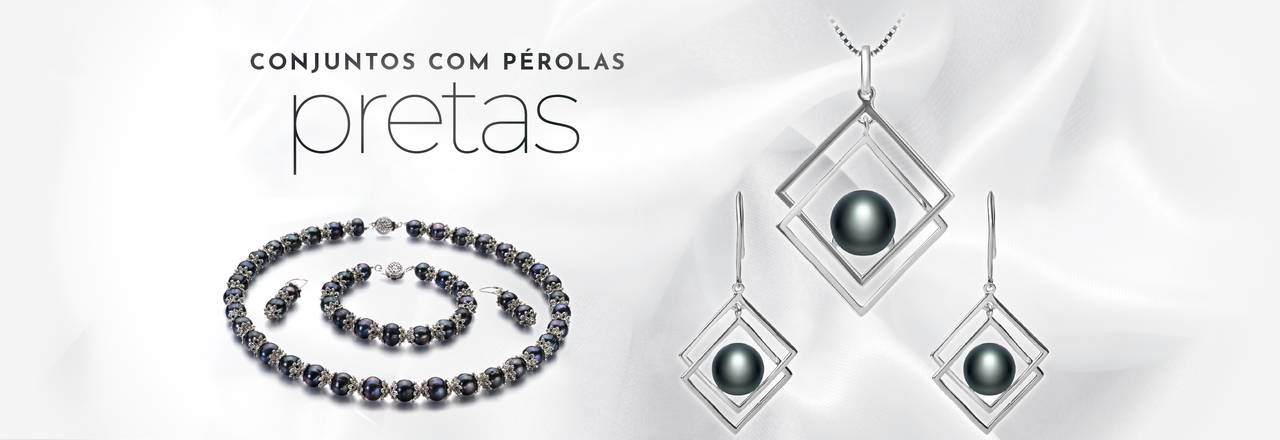 PearlsOnly Conjuntos de Pérolas Negras