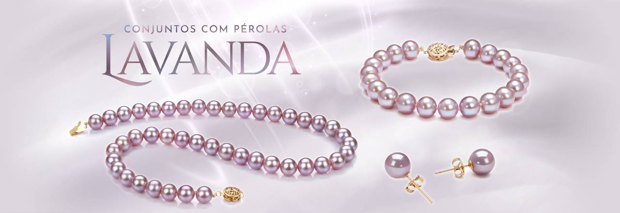 PearlsOnly Conjuntos de pérolas lavanda