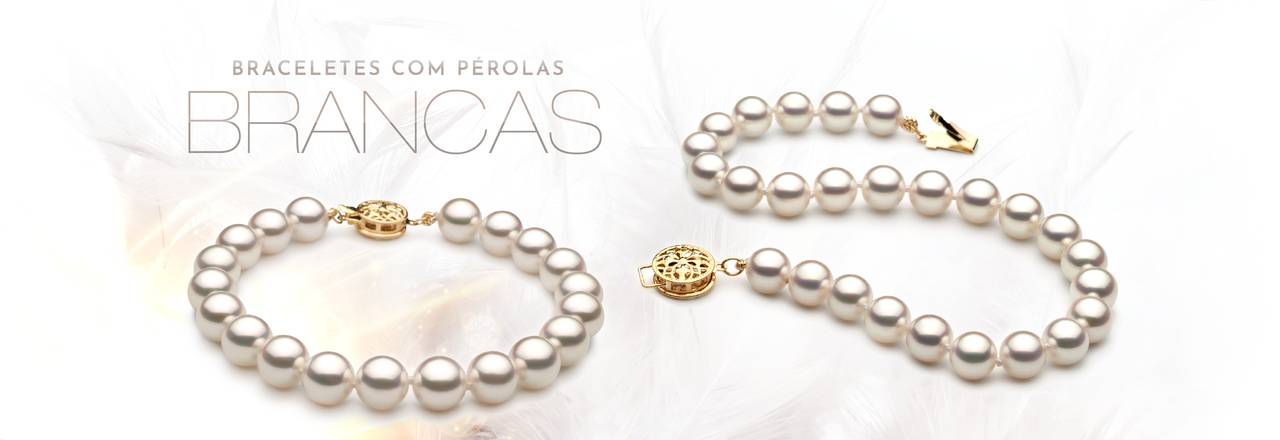 PearlsOnly Pulseiras de pérolas brancas