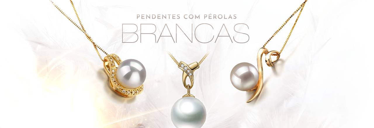 PearlsOnly Pingentes de pérola branca