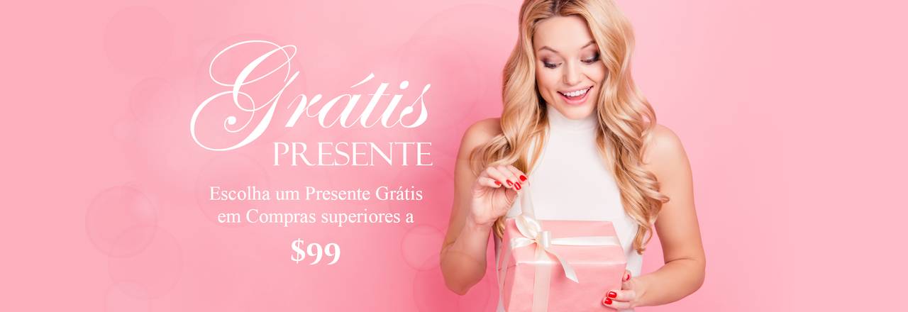 Landing banner for Presente grátis com pedido acima de 189